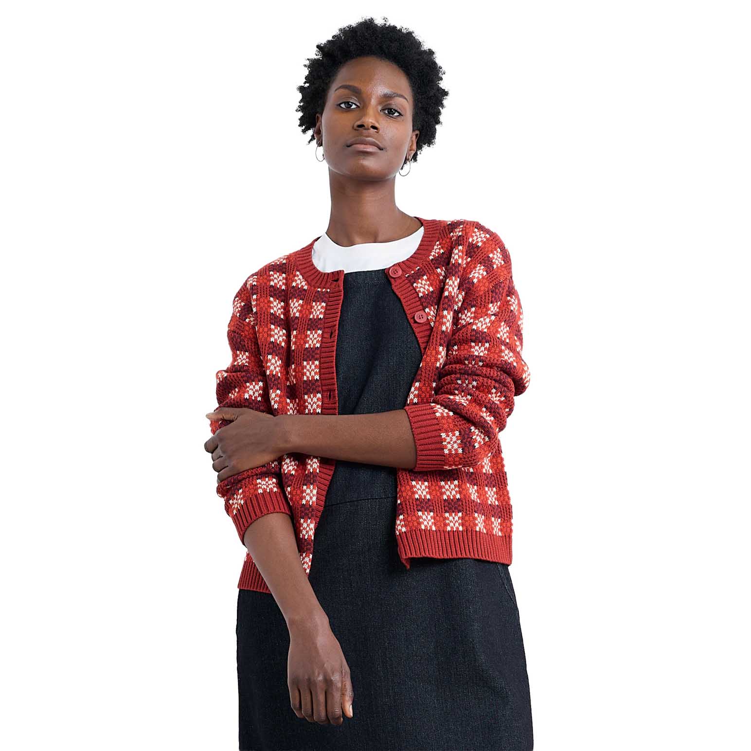 Seasalt Cornwall Kensa Cardigan - Circlet Deep Rust Chalk